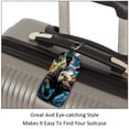thumbnail image 3 of Square 2Pack PU Leather Abstract Rhinoceros Cruise Luggage Tag with Privacy Cover and Name ID Tag for Travel Handbags Backpacks Luggage Tags, 3 of 6