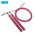 thumbnail image 3 of Unique Bargains Speed Skipping Rope Adjustable Speed Jumping Rope Adults Workout Skipping Rope with 14mm Handle Pink, 3 of 6