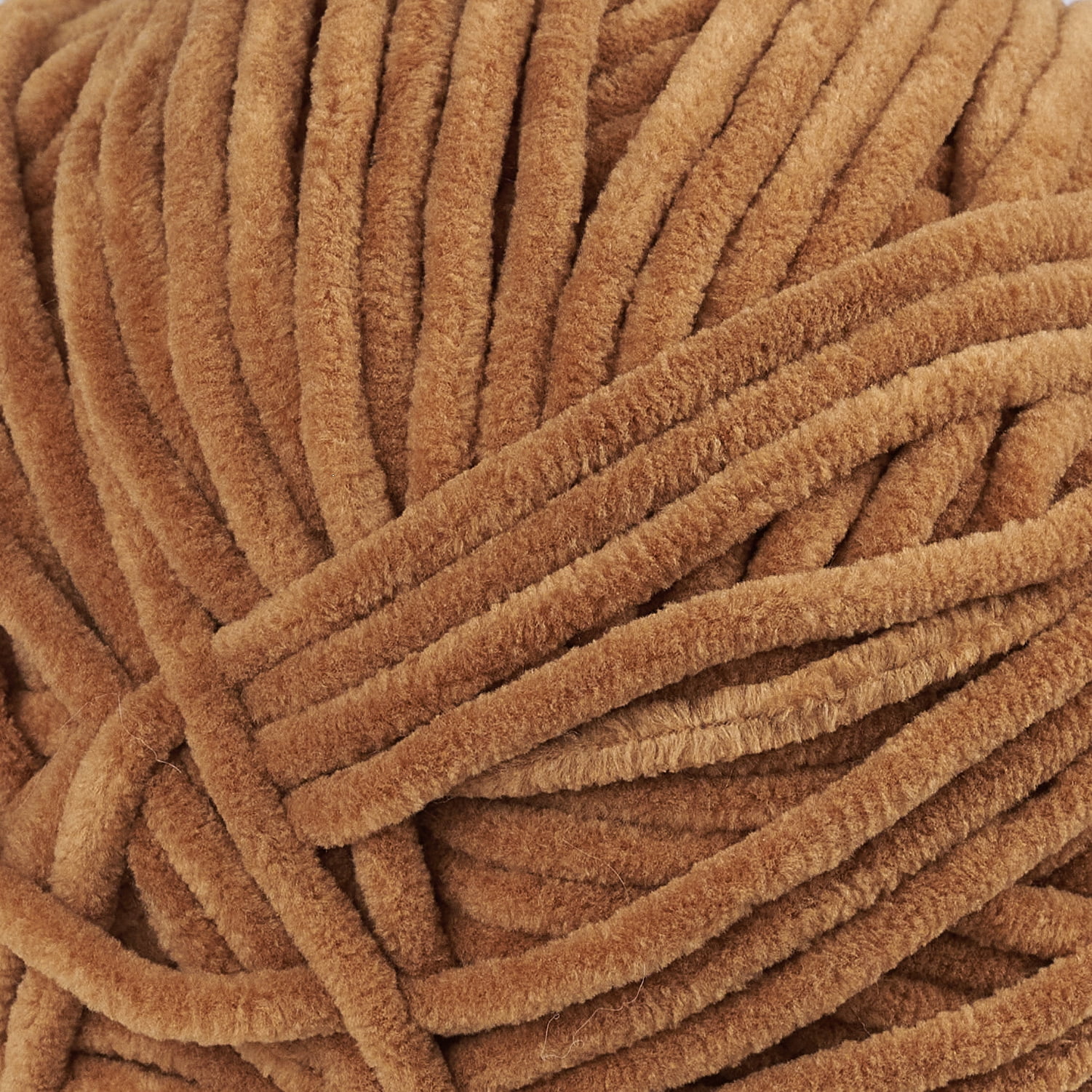 CBC Cozy Bear Gauge 5 Bulky Yarn - 6 Pack (7 oz / 200 g, 240 yards Each Skein), Brown, Chenille Yarn for Crocheting, Knitting, and Amigurumi
