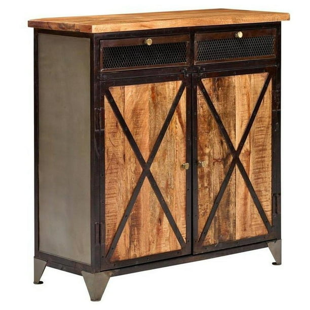 Industrial X Solid Wood Metal Accents Accent Cabinet With Drawers Com Solid Wood Metal Accents Accent Cabinet, Accent Cabinet With Drawers