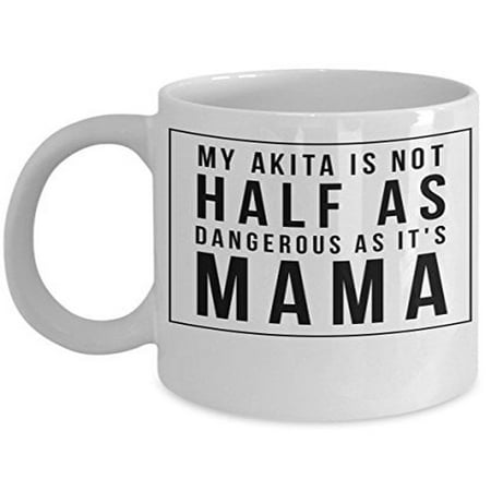 Akita Mom 11 oz Coffee Mug - Funny Dog Owner Gift White Ceramic
