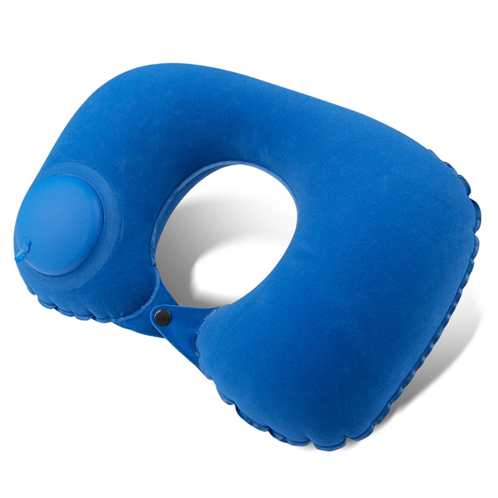 Cheers.US Inflatable Travel Neck Pillow Air Pump Comfortable U-Shape  Headrest Support with Compression Bag for Office Train Car Airplane Sleep  Cushion 