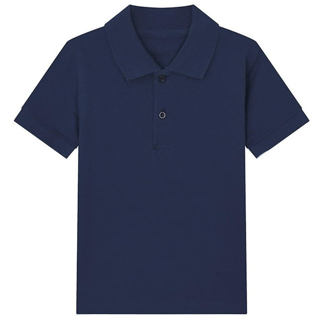 Annhoo Chemises Polo d'Été pour Filles Manches Courtes Col Rabattu Bouton Coton Tennis Tunique Basique Décontractée 2-15 Ans