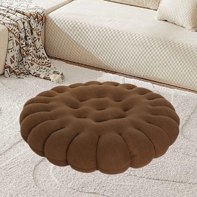 Cojín de forma de , almohadilla de silla, suave y decorativo lindo cojín de piso, almohada de lanzamiento para balcón, sala de estar, asiento, marrón oscuro