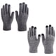 thumbnail image 1 of 2 pares de guantes de invierno para mujer con pantalla táctil, cálidos guantes de punto con forro polar y puños elásticos, guantes de invierno para enviar mensajes de texto 943, 1 of 5