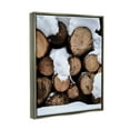 thumbnail image 4 of Stupell Industries Winter Snowy Logs Landscape Photography Gray Floater Framed Canvas Art Print Wall Art, 25 x 31, 4 of 10