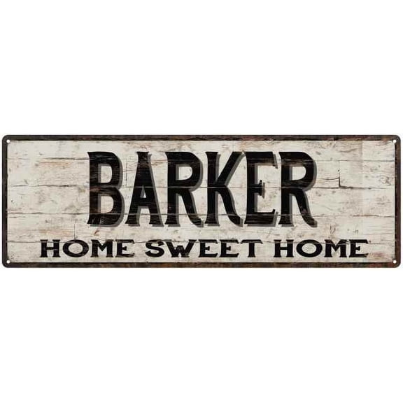 BARKER Rustic Home Sweet Home Sign Gift 6x18 Metal Decor 106180084325