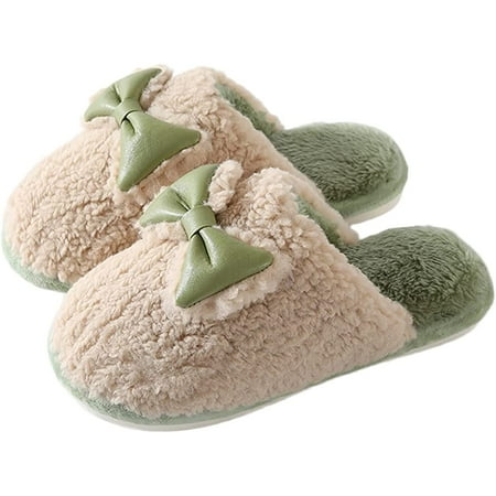

PIKADINGNIS Womens Fuzzy House Slippers Cozy Memory Foam Bedroom Slippers Warm Slip On Light Outdoor Indoor Shoes