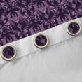 thumbnail image 4 of Feelyou Damask Flower Black Out Curtains, Purple Bat Curtains Pack of 2 (42x63 Each), 4 of 6
