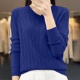 thumbnail image 2 of FAIWAD Womens Sweaters Long Sleeve V Neck Solid Color Knitted Pullover Dressy Casual Soft Sweater, 2 of 3