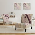 thumbnail image 4 of Designart "Shaby Pink Marble" Upholstered Sleek & Chic Modern Accent Chair - Arm Chair, 4 of 5