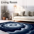 thumbnail image 2 of ODIKA 6'x9' Machine Washable Non-Slip Area Rug, Celestial Spiral Nebula Brushstroke Artistic High Traffic Rug, Blue, 660291, 2 of 7