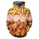 thumbnail image 3 of Sudadera con capucha con estampado 3D de hamburguesas y patatas fritas, moda informal, divertida, con patrón de comida rápida, sudaderas con capucha para hombre, manga larga, abrigo de gran tamaño, 3 of 5