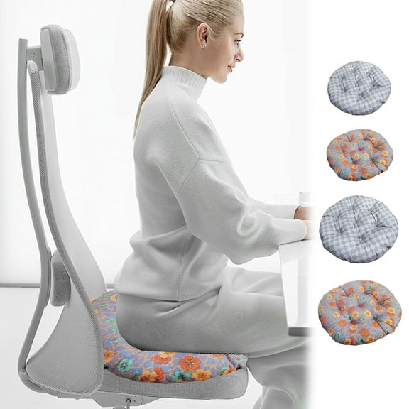 kladzum Household Seat Cushion Office Chair Cushion Printed Checkered Chair Cushions for Dining Chairs, Nonslip Chair Pads and Mat for Indoor Kitchen Seat and Office Desk