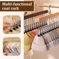 thumbnail image 6 of Pure Wood Rotating Closet Organizer - Vertical Space Saver & Wrinkle-Free Storage Solution, 2026 Upgraded Closet Organizer with 12 Clips, Legging Hangers for Closet Organizer, Storage, 6 of 9