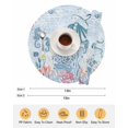 thumbnail image 6 of 13 Inch Round Placemats Set of 4, Blue Jellyfish Octopus Non Slip Heat Insulation PP Table Mats, Beach Nautical Ocean Coral Seahorse Washable Place Mats for Kitchen Dining Party Table Decor, 6 of 7