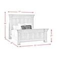 thumbnail image 5 of Pemberly Row Traditional 77"W Wood Queen Bed in White Finish, 5 of 6