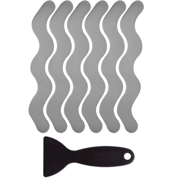 ICOMROAD Shower Non Slip Stickers,36pcs Bathroom Floor Non Slip Stickers,Safety Bathtub Strips Adhesive with Premium Scraper for Stairs Ladders