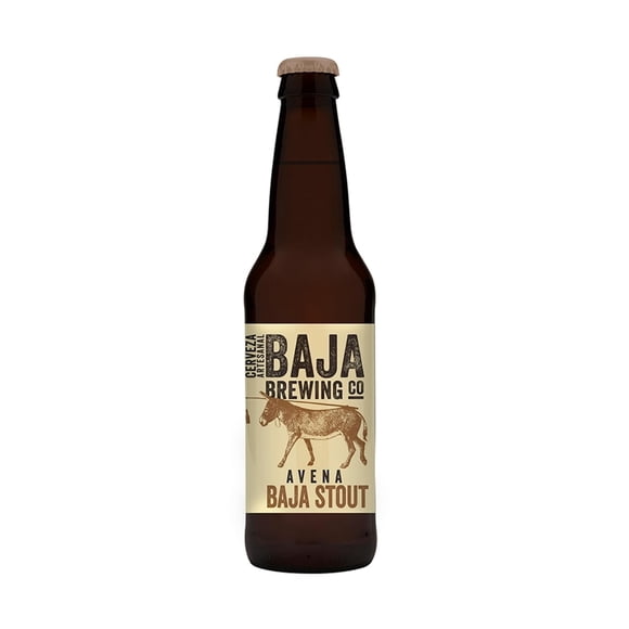 Cerveza artesanal Baja Brewing Co avena baja stout 355 ml