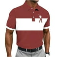 thumbnail image 3 of QIUOMBBP Men's Golf Polos Shirts Summer Big and Tall Casual Outdoor Sport Tops Short Sleeve Lapel Collared Graphic Tees Wine XL, 3 of 6