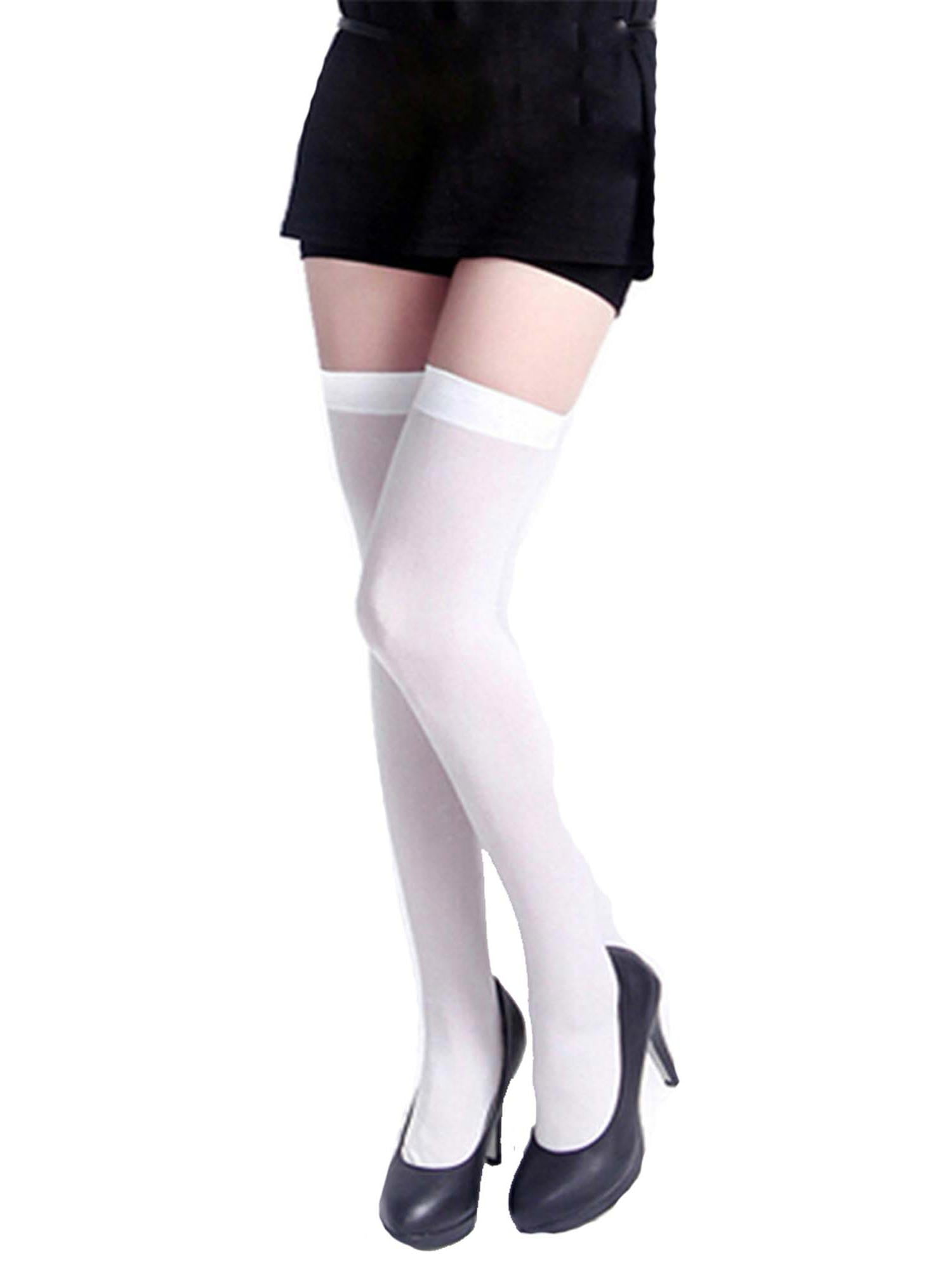 anklageren plantageejer Handel Angelique Women's Full Figure Plus Size Nylon Opaque Thigh High Stockings  Tights - Walmart.com