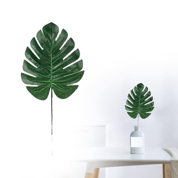 Vivcore Fake Plants Artificial Monstera Leaves Medium with Stem Room Decor Tropical Greenery for Bathroom Bedroom Wall Decor