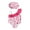 Pink, variant on BemeyourBBs Toddler Baby Girls Swimsuit with Hat 2 Pcs Set Cherry Bow Strawberry Print Ruffled Trim Spaghetti Strap Sleeveless Swimwear