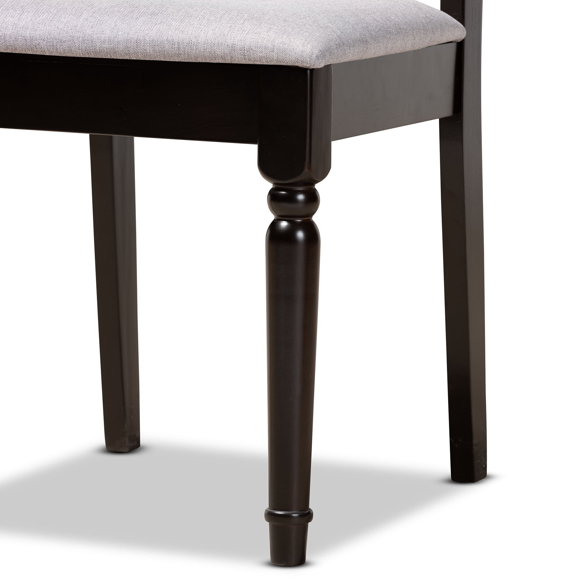 Baxton Studio Julie Modern Dining Set, 5-Piece, Dark Brown
