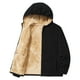 thumbnail image 4 of Chaqueta y sudadera informal de manga larga con capucha para mujer, abrigo informal de invierno con forro cálido y cremallera, con capucha y chaqueta para mujer, 4 of 9