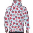 thumbnail image 7 of Picia Strawberries Pattern Casual Men's Hoodie - Lightweight Hooded Sweatshirt with Kangaroo Pocket, Comfortable Pullover for Everyday, Travel-XX-Large, 7 of 7
