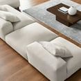 thumbnail image 4 of Solace4-Piece Modular Upholstered Fabric Sectional Sofa With Ottoman in Salt, 4 of 18