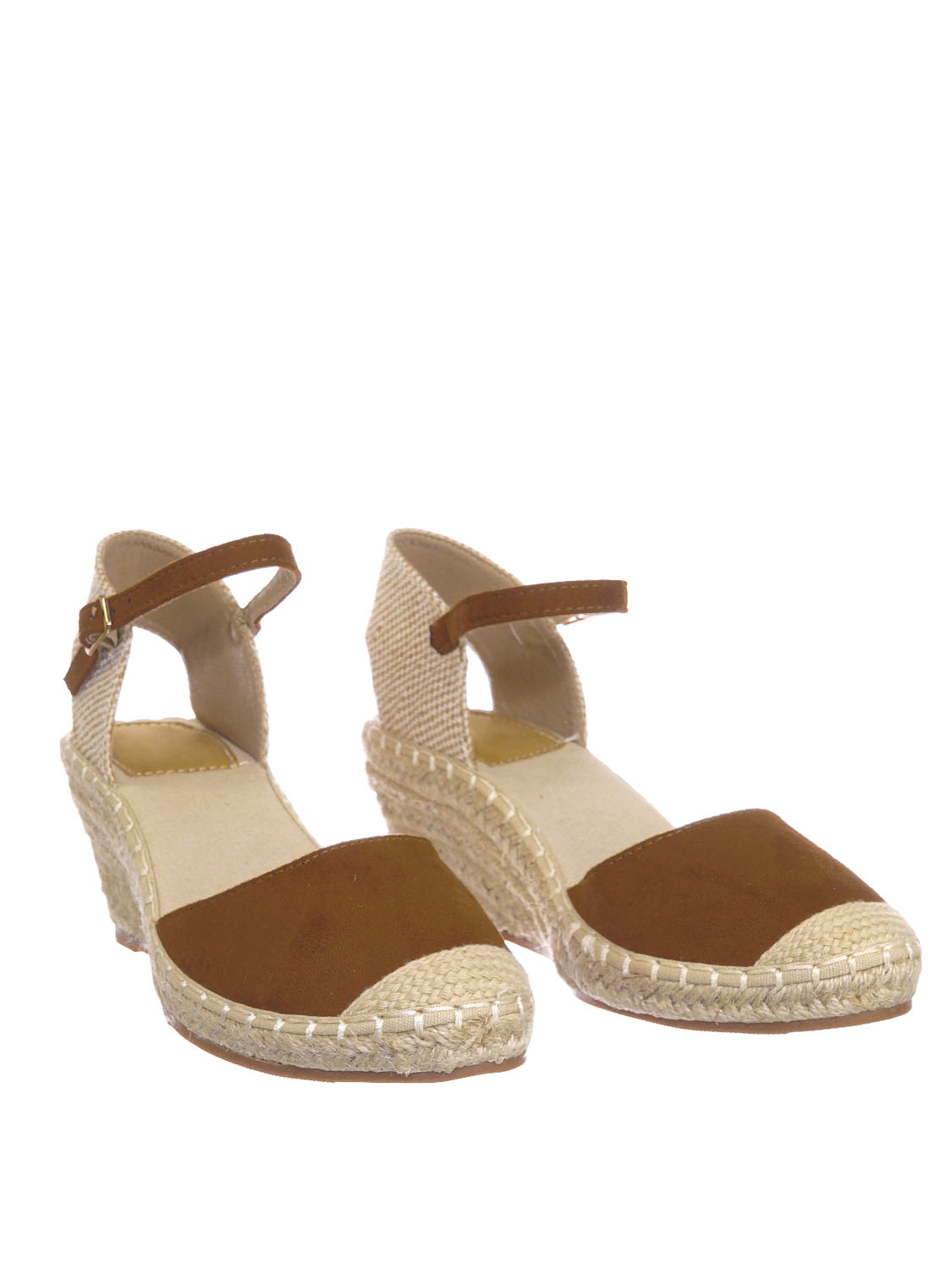Espadrille Platform Wedge Heel Sandal Women Backless Ankle Strap Cap