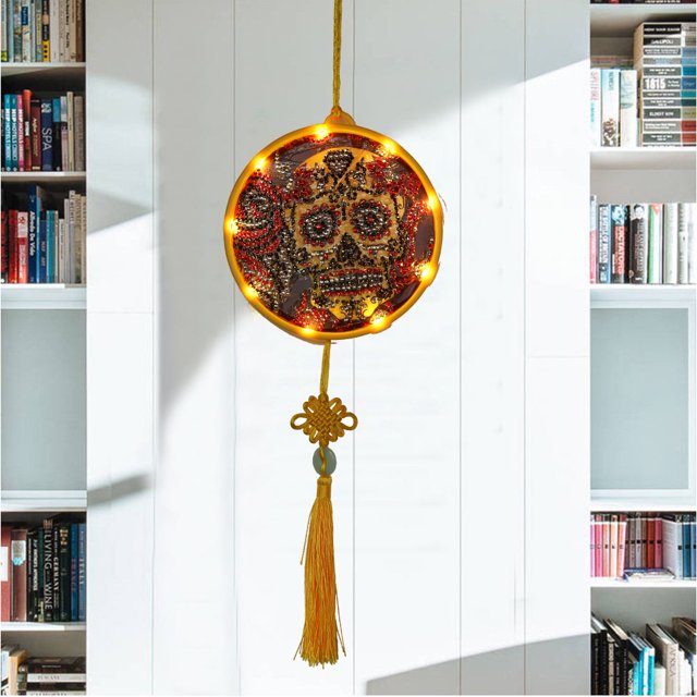 Regalo De Bricolaje Lámpara De Pintura De Diamante De Bricolaje, Lámpara De Pintura De Diamante Colgante, Para El Dormitorio De La Barra ANGGREK DIY Diamond Painting Lamp
