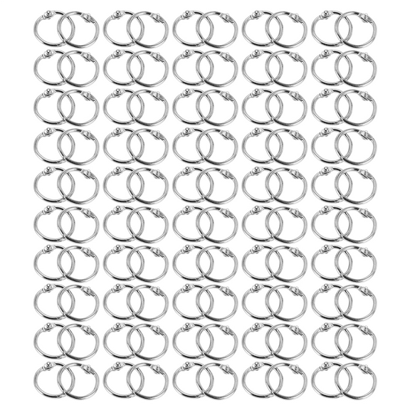 100Pcs 19Mm Loose Leaf Binder Rings Key Rings Book Rings Binder Rings for Scrapbook/Album/Craft