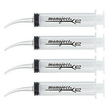 Monoject Curved Tip Syringe - 12mL Pack of 4
