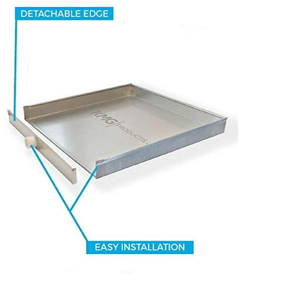 The Square Water Heater Pan with Detachable Front (30" x 30" x 2-1/2")