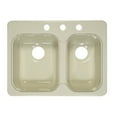 thumbnail image 4 of Lyons Industries Deluxe 25'' x 19.5'' Designer Double Bowl Self-Rimming Kitchen Sink, 4 of 5