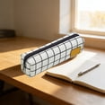 thumbnail image 4 of Virelaxpo Minimalist Canvas Pencil Case Large Capacity Stationery Organizer for Office Daily Use, 4 of 7