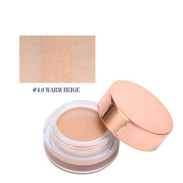 prebase para sombras de ojos sincero transparente e impermeable para todo tipo de pieles frasco abierto con tapa metalizada rosa; vista frontal centrada del envase redondo transparente que revela una crema beige (#4.0 warm beige) y recuadro superior con tres muestras de tono; textura lisa, indicada para controlar párpados grasos y alargar la duración de las sombras, a la vez que ayuda a evitar arrugas en el párpado.