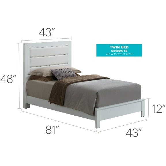 Glory Furniture Burlington G2490A-TB White Bed