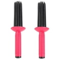 thumbnail image 1 of 2Pcs Hair Curling Roll Comb Round Brush Plastic Teeth Styling Tools for Hair Salons Home Travel, 1 of 6