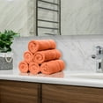 thumbnail image 4 of Luxury Hotel & Spa Collection, Quick Dry 100% Turkish Cotton 700 GSM, Eco Friendly Towel, for Bathroom, Gymand Kitchen Dobby Border Soft Hand Towel Set 16 X 30, Coral, Hand Towels - Set of 6, 4 of 4