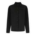 thumbnail image 5 of RQYYD Womens Corduroy Button Down Shirts Boyfriend Long Sleeve Oversized Blouses Tops, 5 of 7