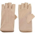 thumbnail image 2 of Lightweight Summer Fingerless Gloves Men Women UV Sun Protection Driving Cotton Gloves Nonslip Touchscreen Gloves-Beige, 2 of 5