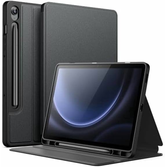 Case for Samsung Galaxy Tab S10 Lite / S10 FE / S9 FE 10.9-Inch with S Pen Holder, Slim Folio Stand Protective Tablet Cover, Multi-Angle Viewing (Black)
