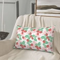 thumbnail image 5 of Lsque Strawberry Pattern Pillow Case – Soft & Cozy Throw Pillow Cover, Hypoallergenic Cushion Case for Sleeping Women with Envelope Closure-16"x24", 5 of 6