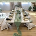 thumbnail image 7 of 12 Pack 10Ft Cheesecloth Table Runner 35x120 Inch Boho Gauze Table Runner Cheese Cloth Long Table Runner Romantic Table Runner for Wedding Bridal Shower Birthday Party Table Decor, 7 of 7