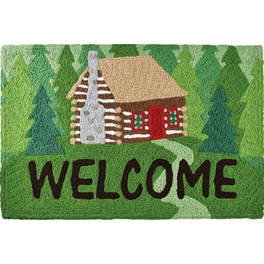 Welcome To The Cabin Jellybean Accent Washable Rug 20" x 30" JB-BBS003