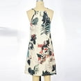 thumbnail image 3 of Sundresses for Women Casual Summer - Summer Dress for Women Halter Neck Dresses Tank Sleeveless Dress Beach Casual Floral Printed Mini Sundress, 3 of 7