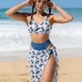 thumbnail image 2 of Girls' Two-Piece Swimsuit Set for Kids with Floral Print and Cover-Up, Breathable Rash Guard and Swim Shorts for Beach or Pool, 2 of 9